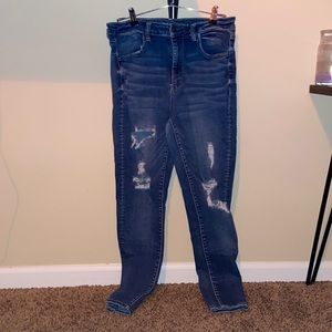 Ripped American Eagle jeans.